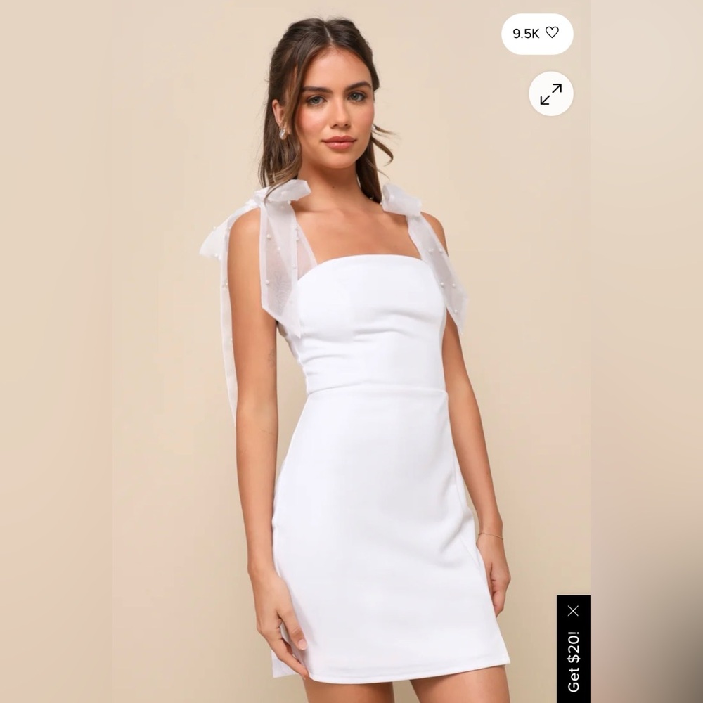 Elegant Lulus White Sleeveless Dress